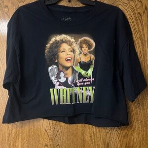 Source Unknown Black Graphic Crop Tee